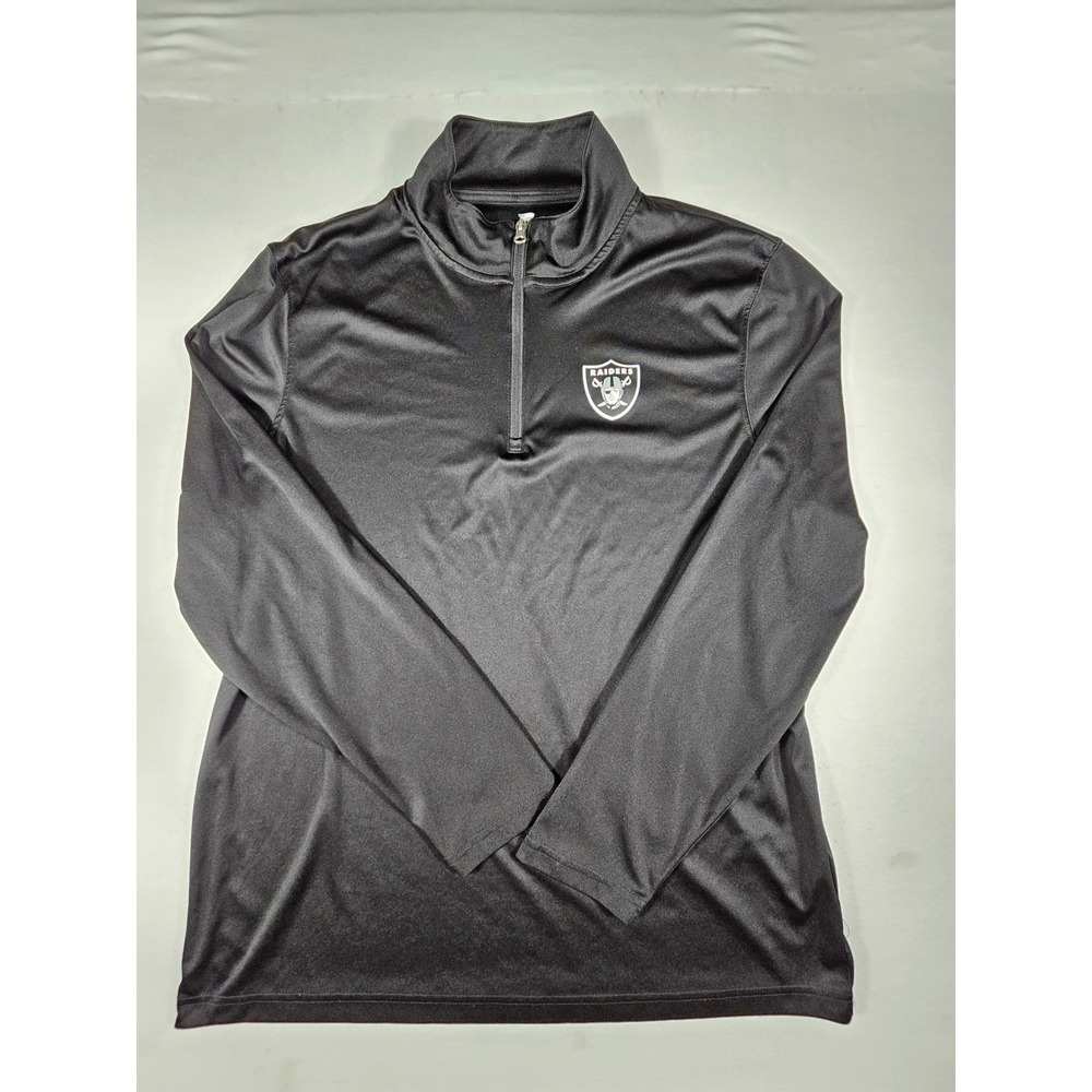 Fanatics Mens Las Vegas Raiders Quarter Zip Pullover Black XL NFL Activewear